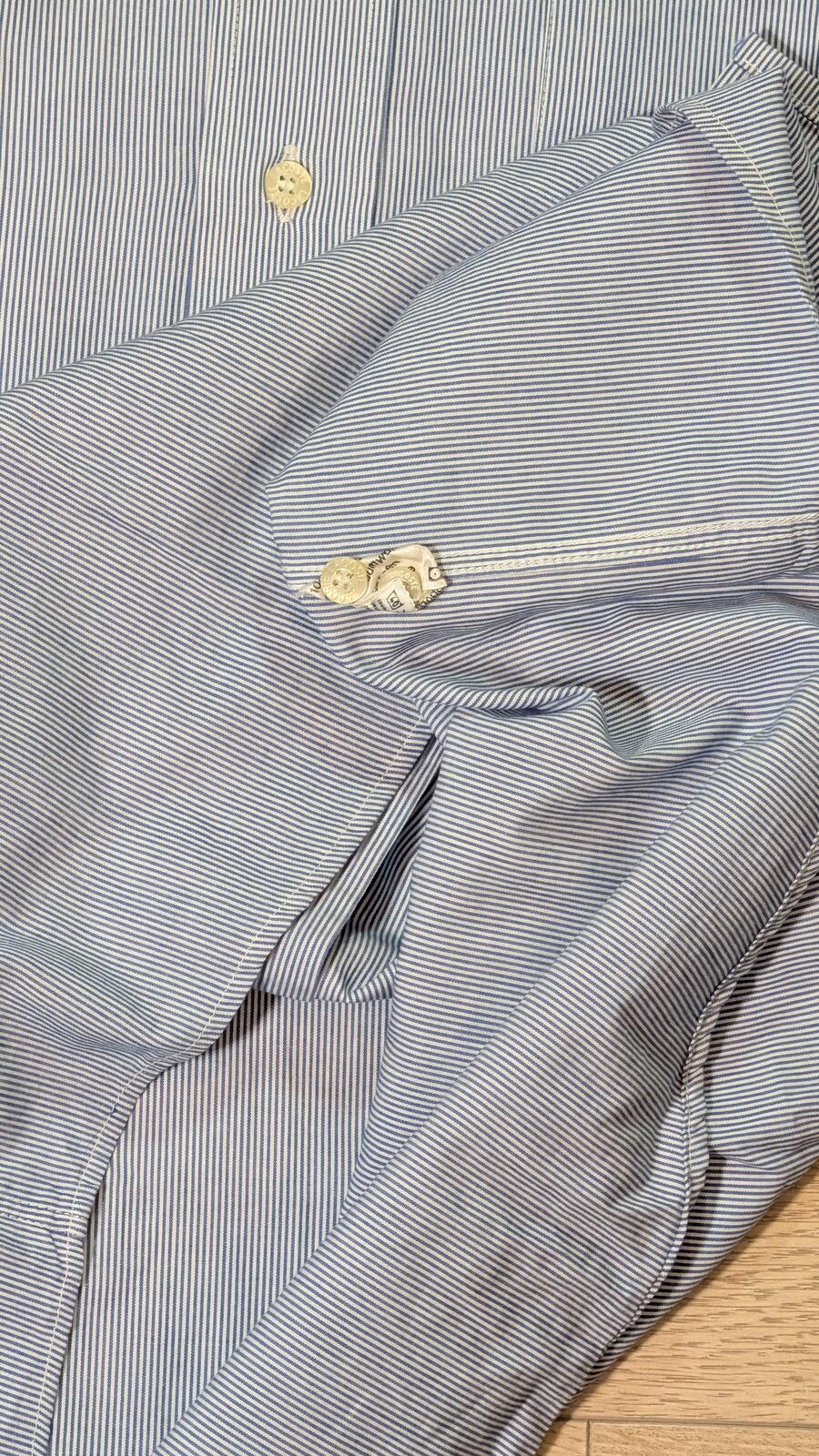 Lacoste Men's Striped Shirt - Blue - Size 38 / Small
