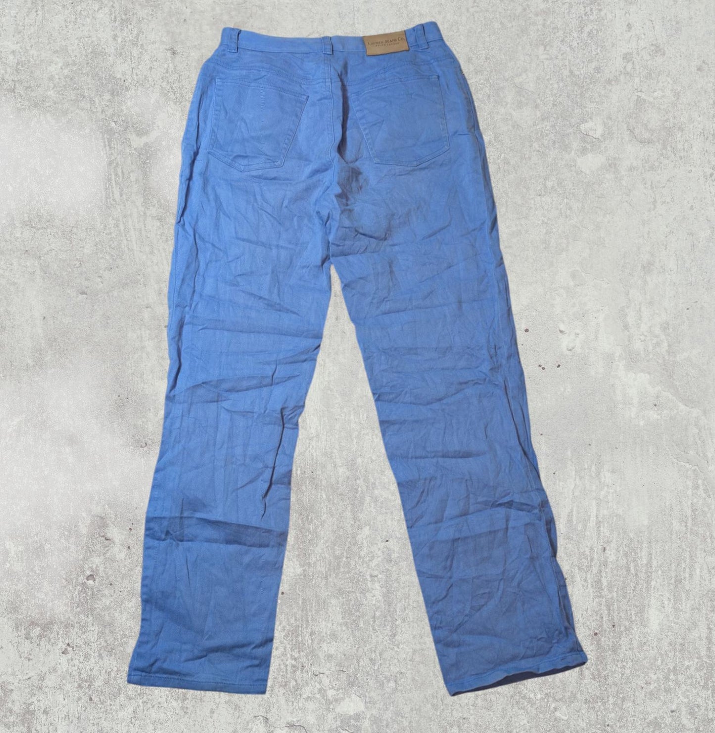 Lauren Jeans Co Ralph Lauren Women's Straight Jeans - Blue - Size 28W 28L