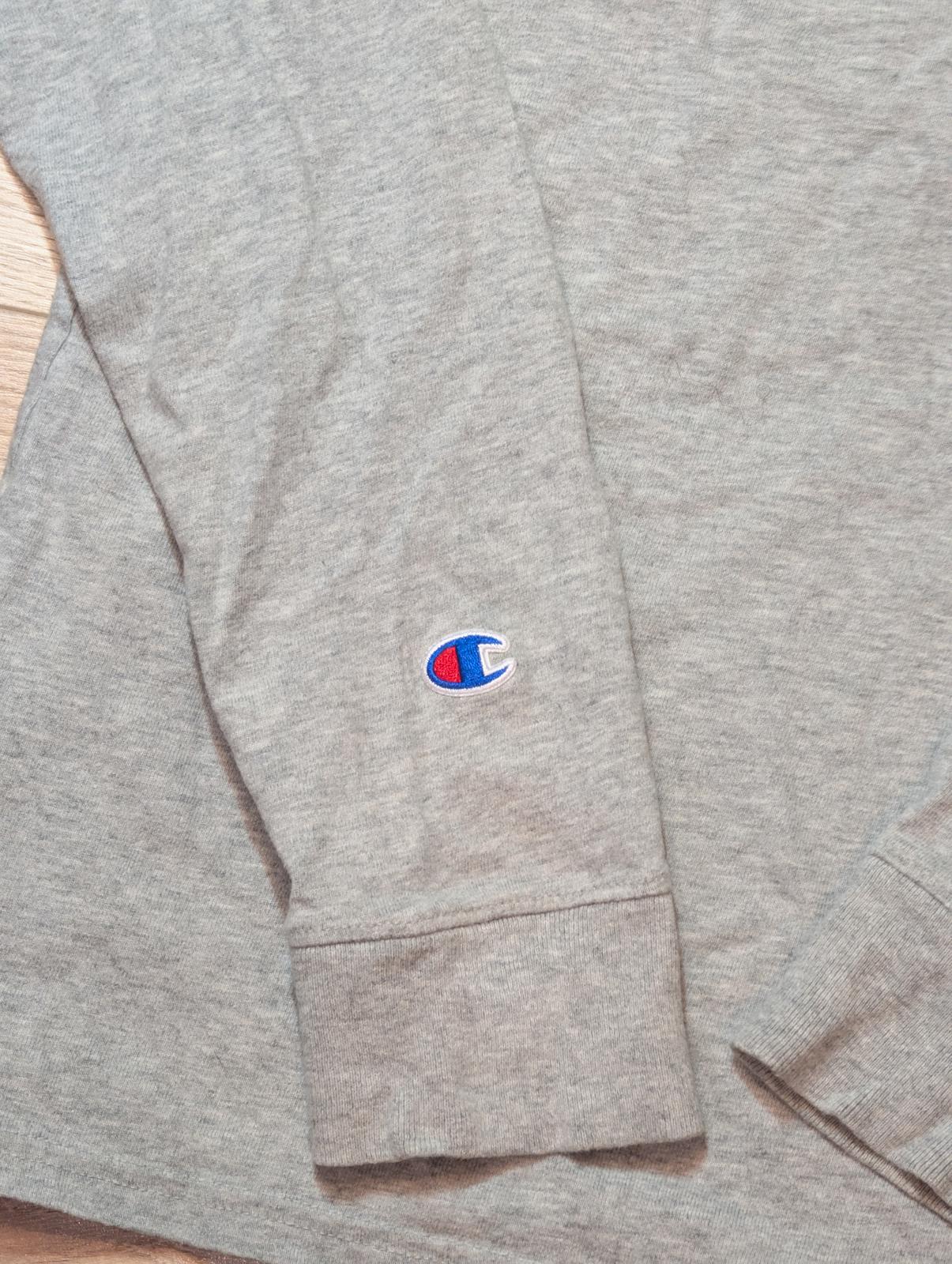 Champion Men's Long Sleeved T Shirt - Grey - Size Small