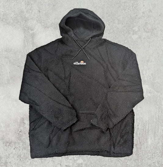 Ellesse Women's Fleece Hoodie Jumper - Black - Size 10