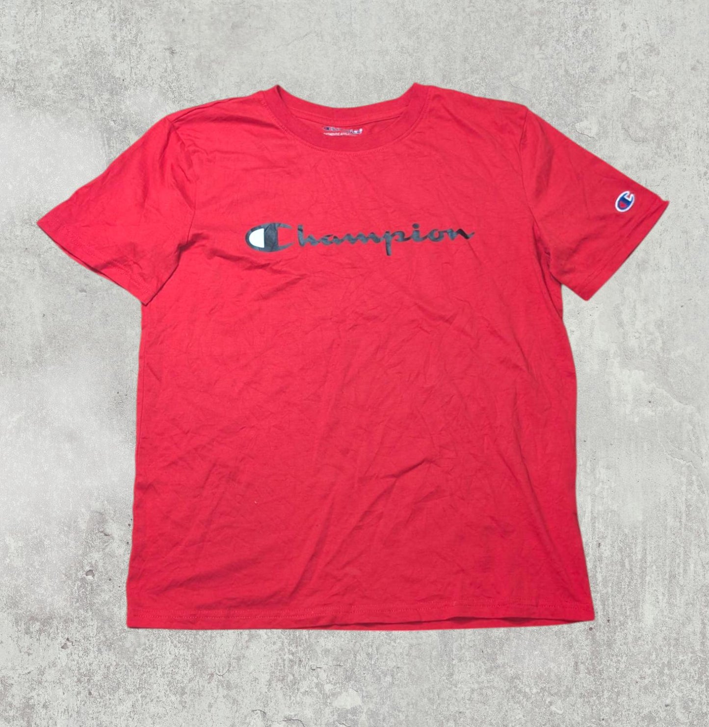 Champion Kids T Shirt - Red - Size XL