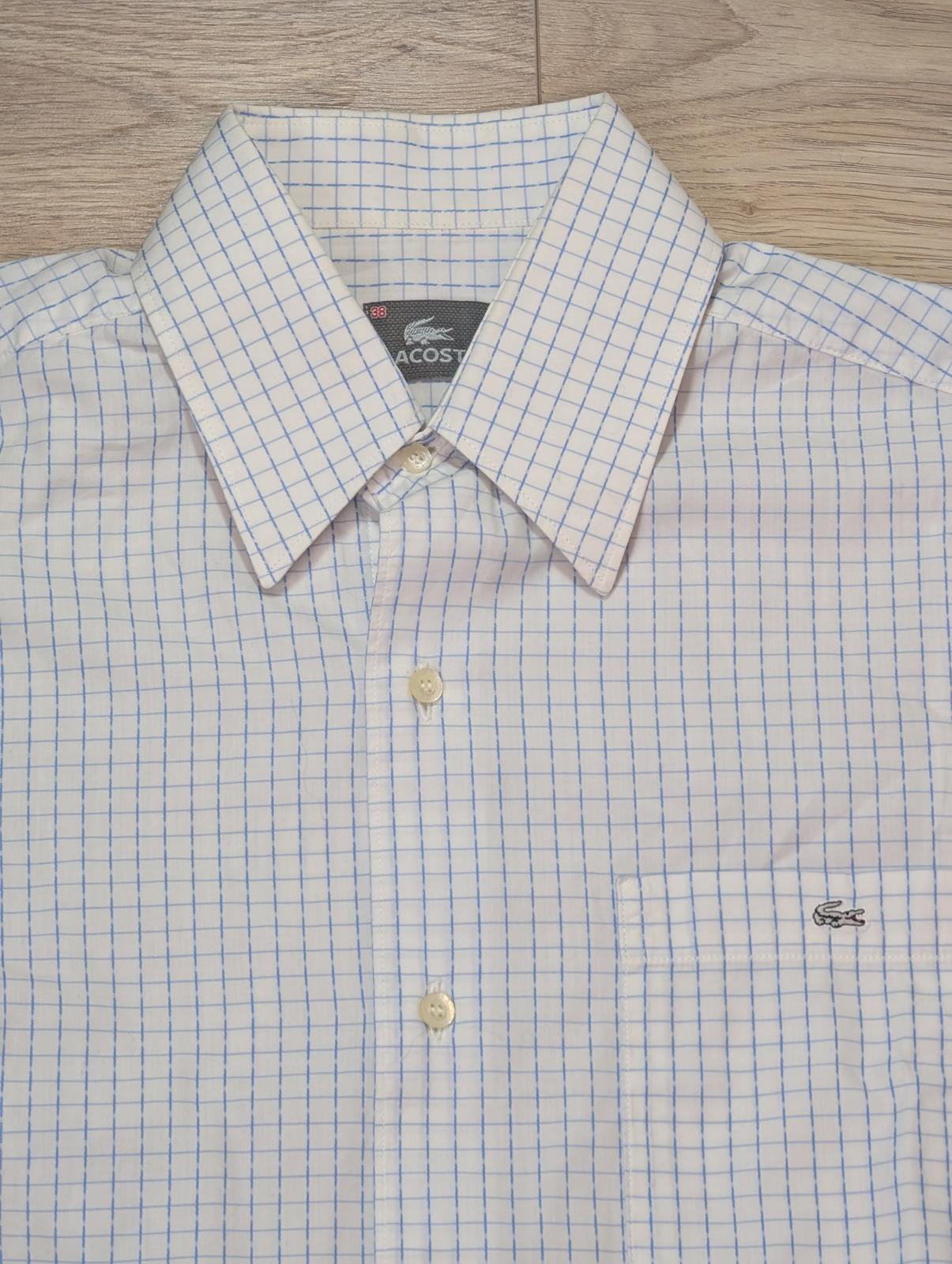 Lacoste Men's Check Shirt - White - Size Small