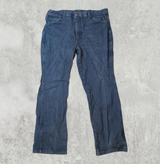 Wrangler Men's Straight Jeans - Blue - Size 36W 30L
