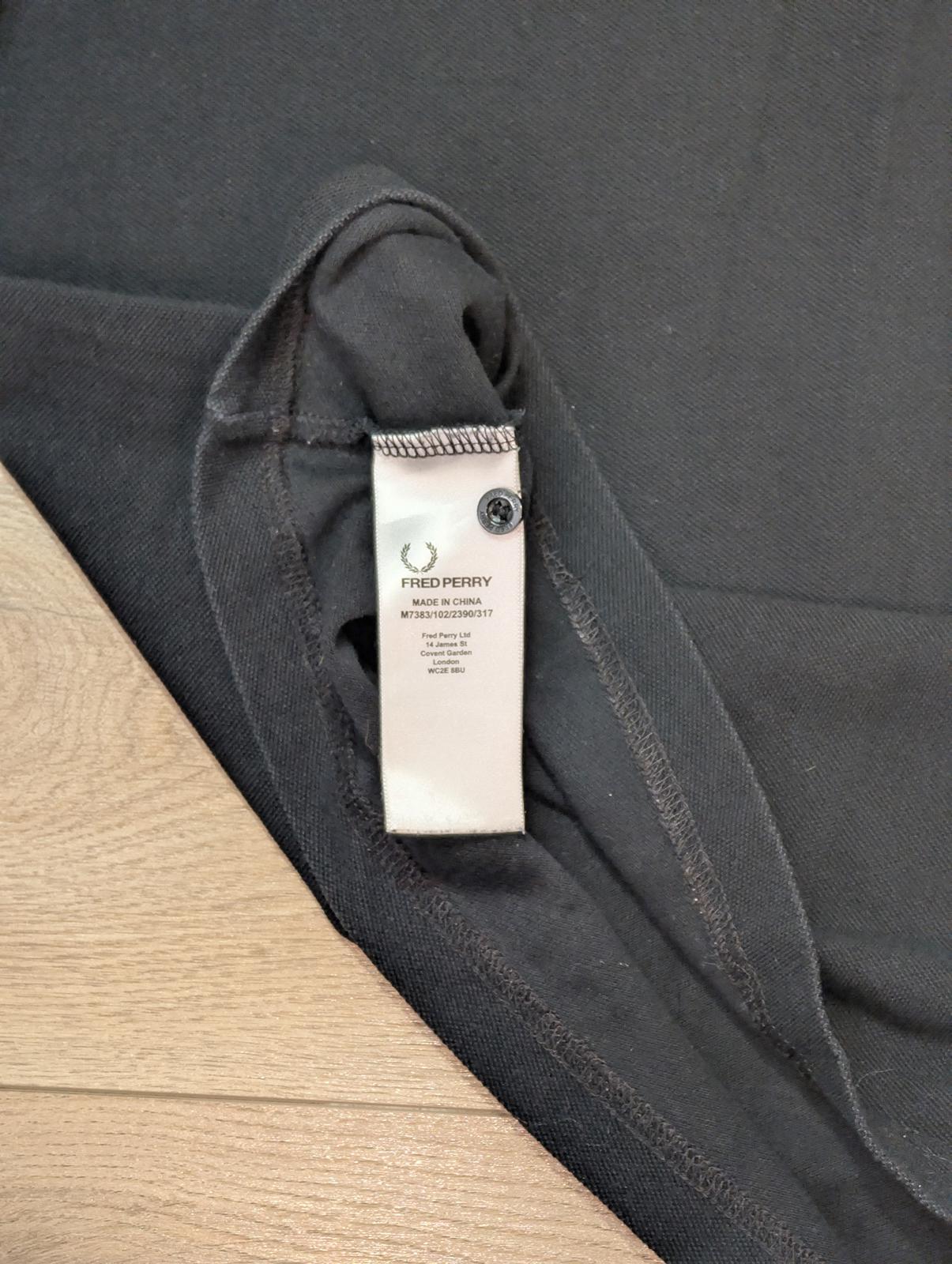 Fred Perry Men's Slim Fit Polo T Shirt - Black - Size Large