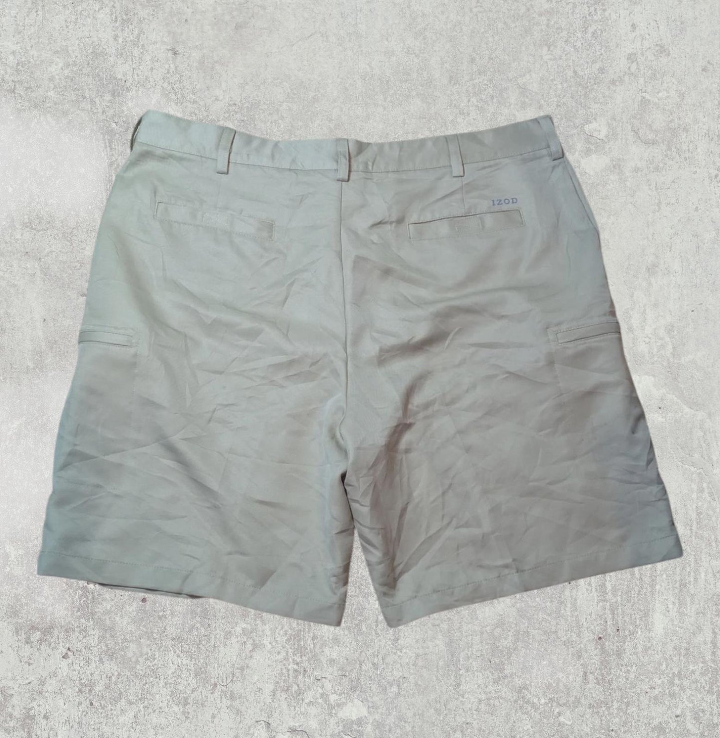 Izod Men's Golf Shorts - Beige - Size 40W