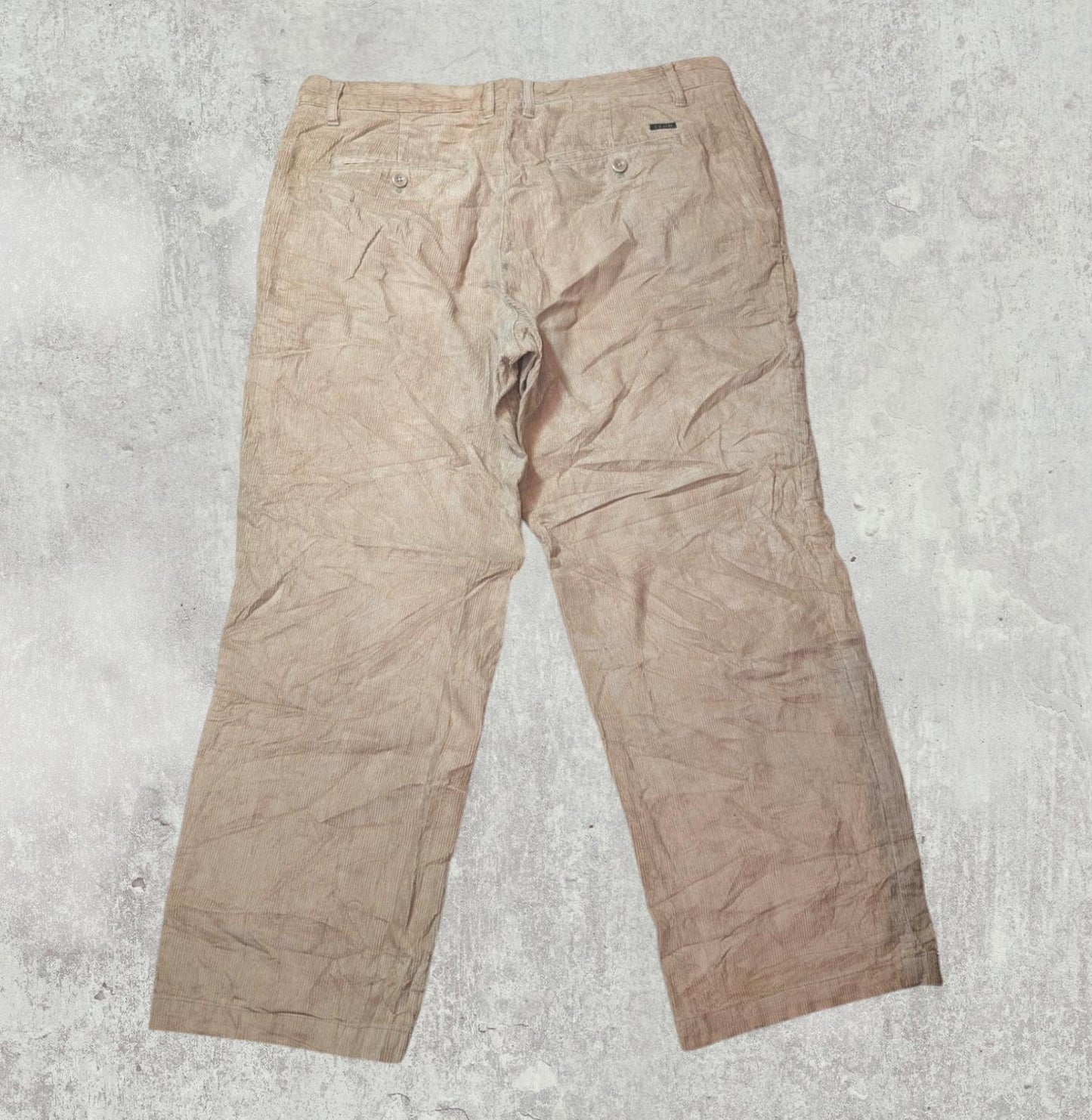 Izod Men's Corduroy Trousers - Sand - Size 36W 29L