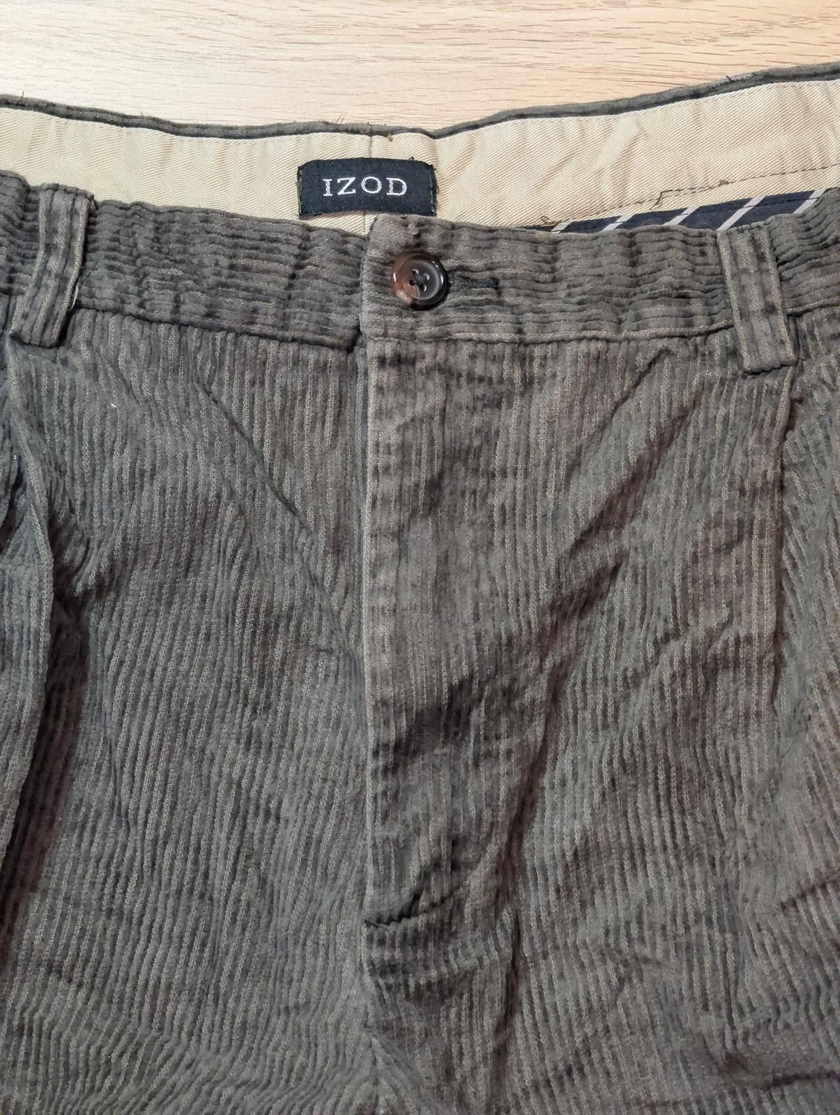 Izod Men's Corduroy Trousers - Khaki - Size 36W 28L