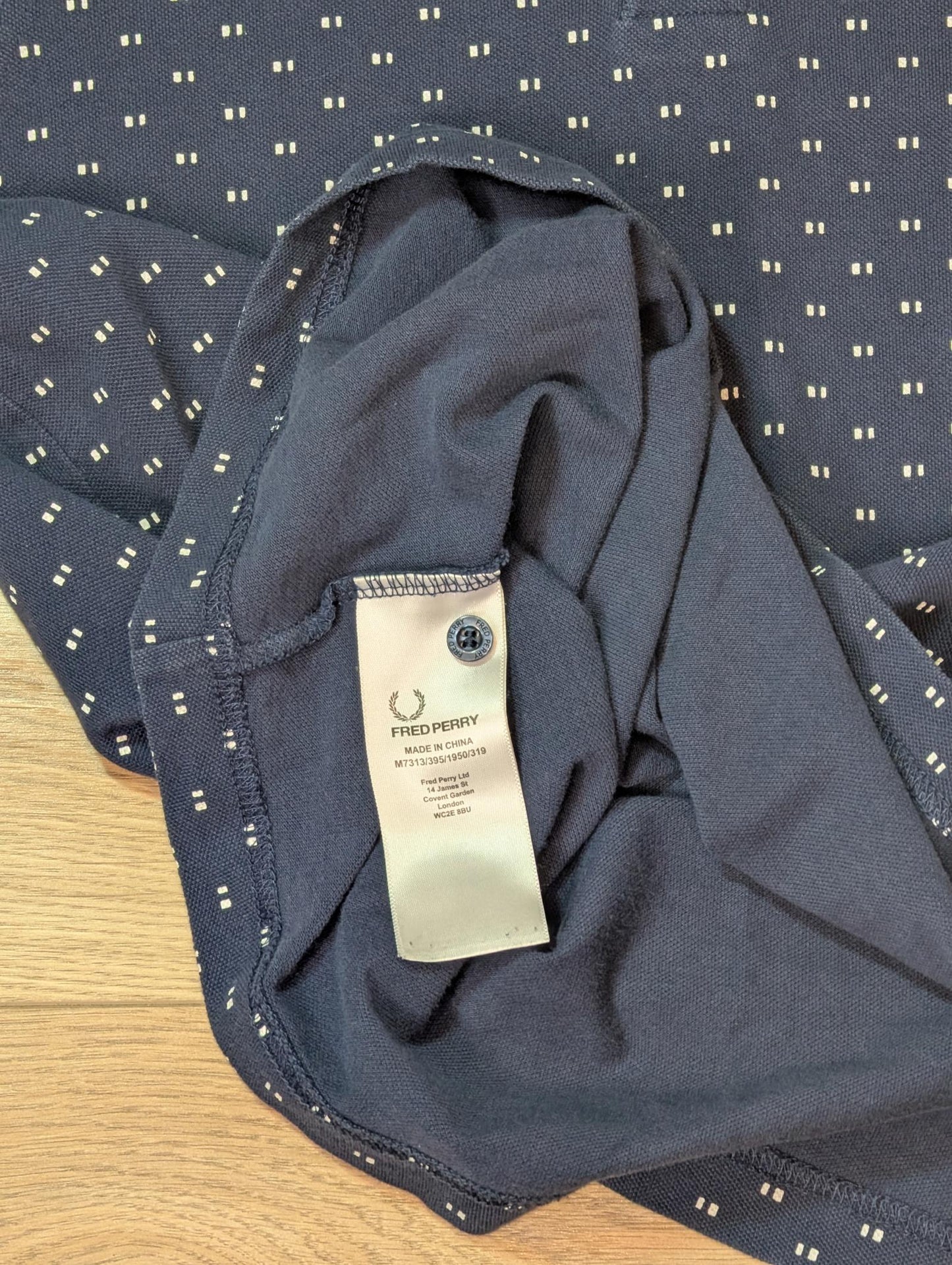 Fred Perry Men's Slim Fit Polo T Shirt - Navy - Size Small