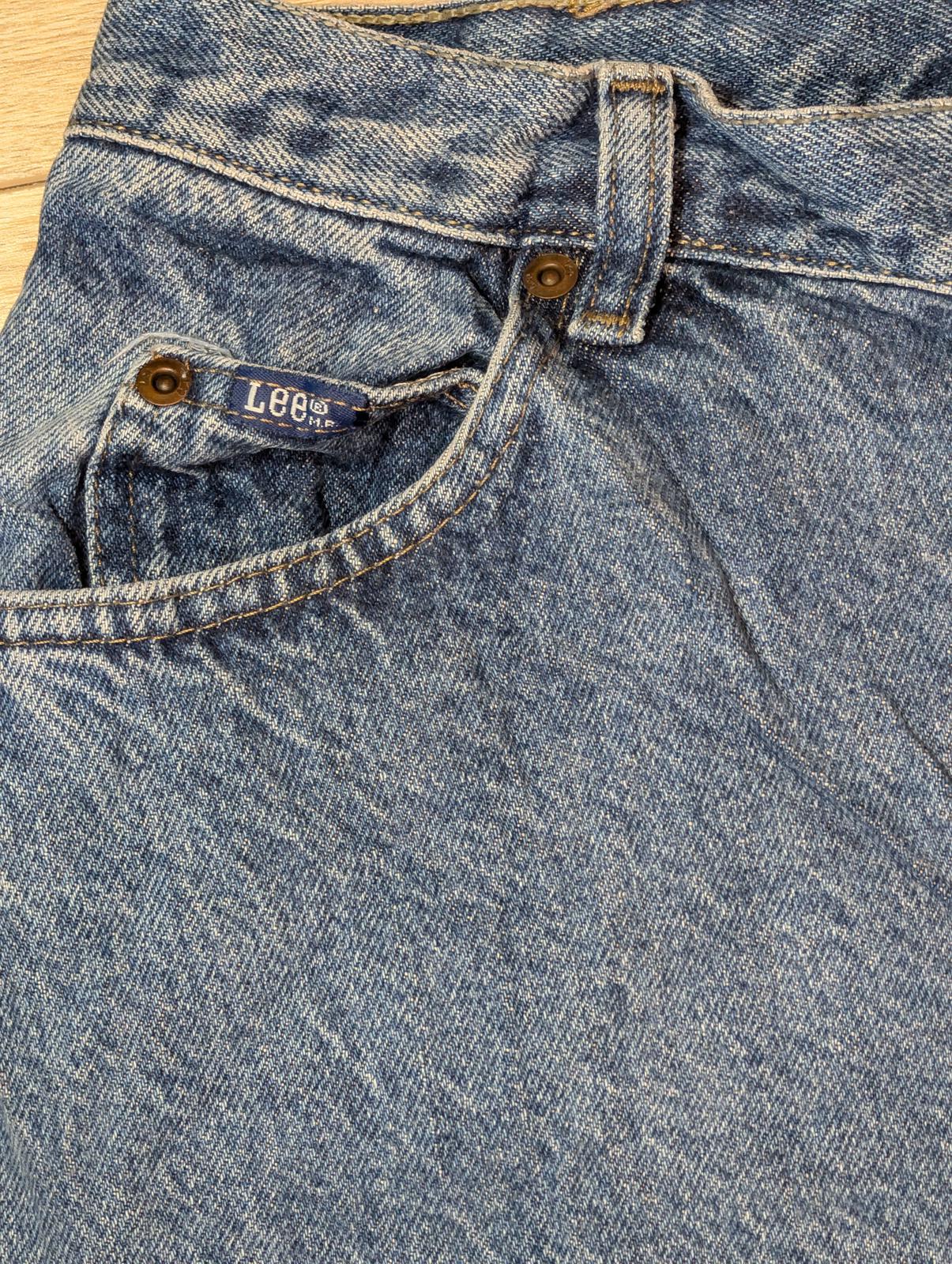 Lee Women's Straight Jeans - Blue - Size 34W 30L