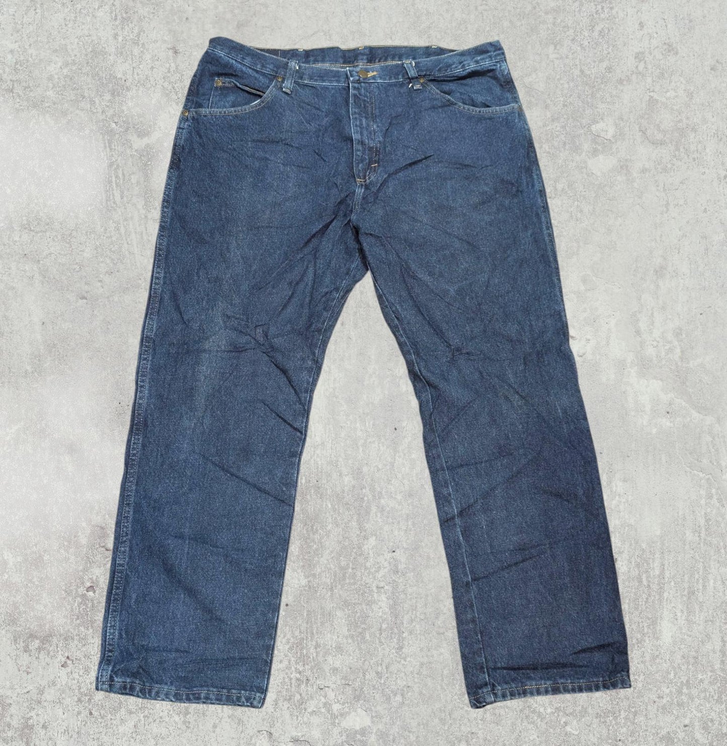 Wrangler Men's Regular Straight Jeans - Blue - Size 38W 29L