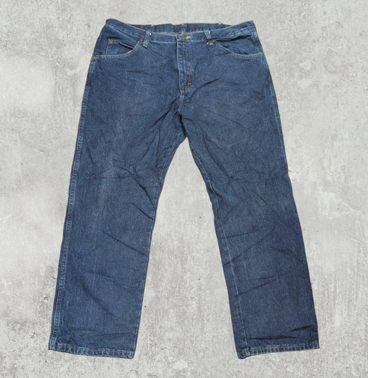 Wrangler Men's Regular Straight Jeans - Blue - Size 38W 29L