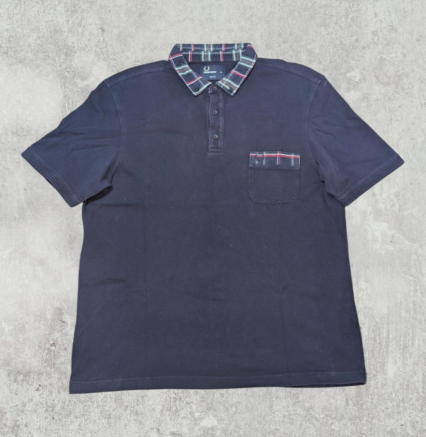 Fred Perry Men's Slim Fit Polo T Shirt - Navy - Size XL