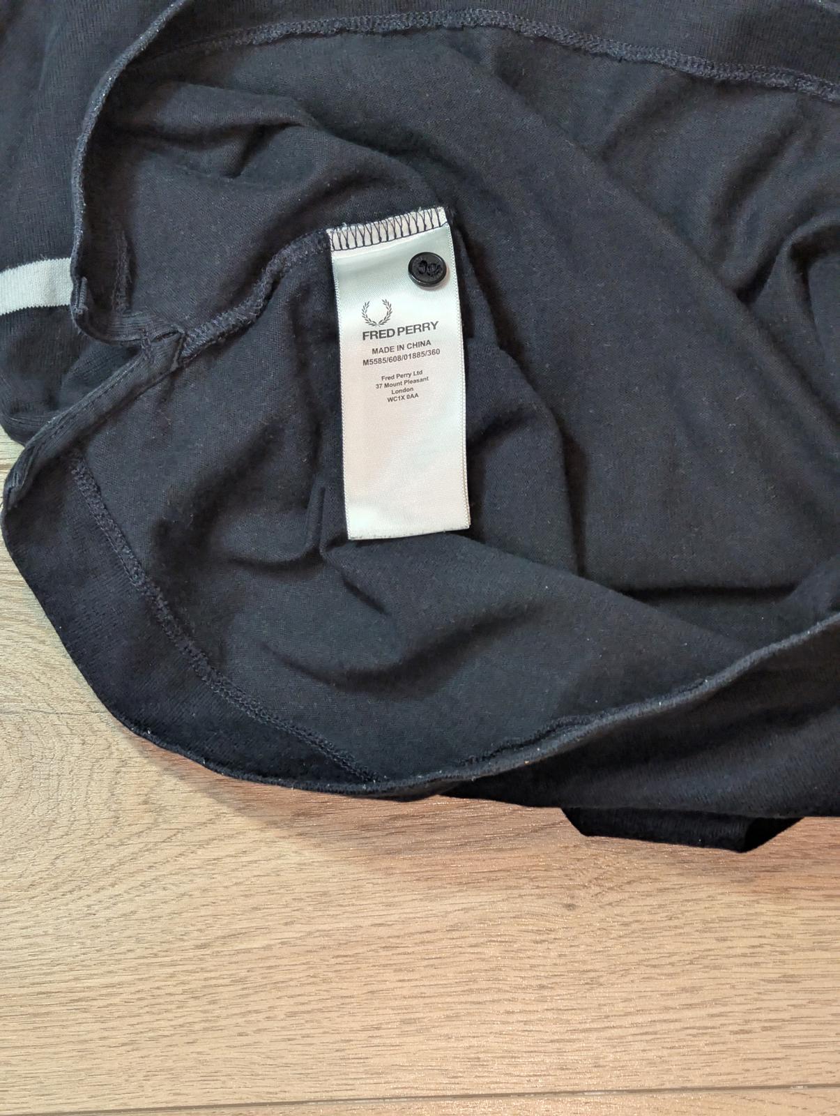 Fred Perry Men's Rugby Polo T Shirt - Navy - Size Small