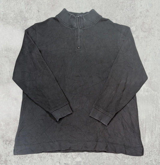 L.L. Bean Women's 1/4 Zip Jumper - Black - Size Large