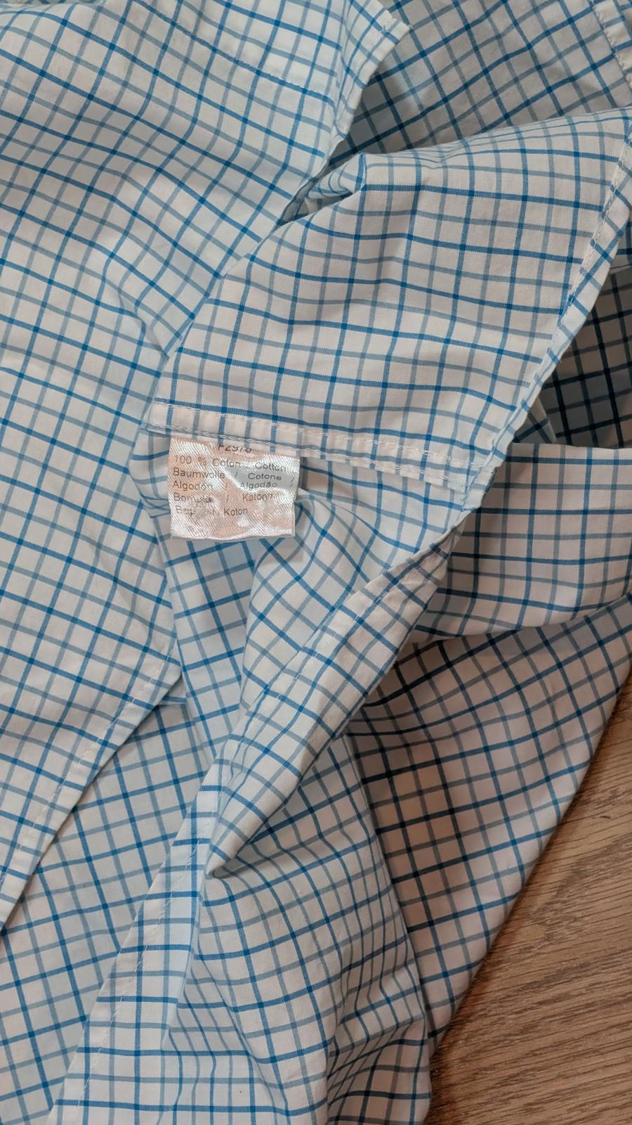 Lacoste Men's Regular Fit Check Shirt - Blue - Size Large