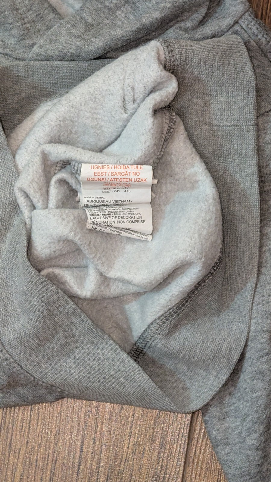 Nike Kid's Boys Hoodie Jumper - Grey - Size 6-7 Years