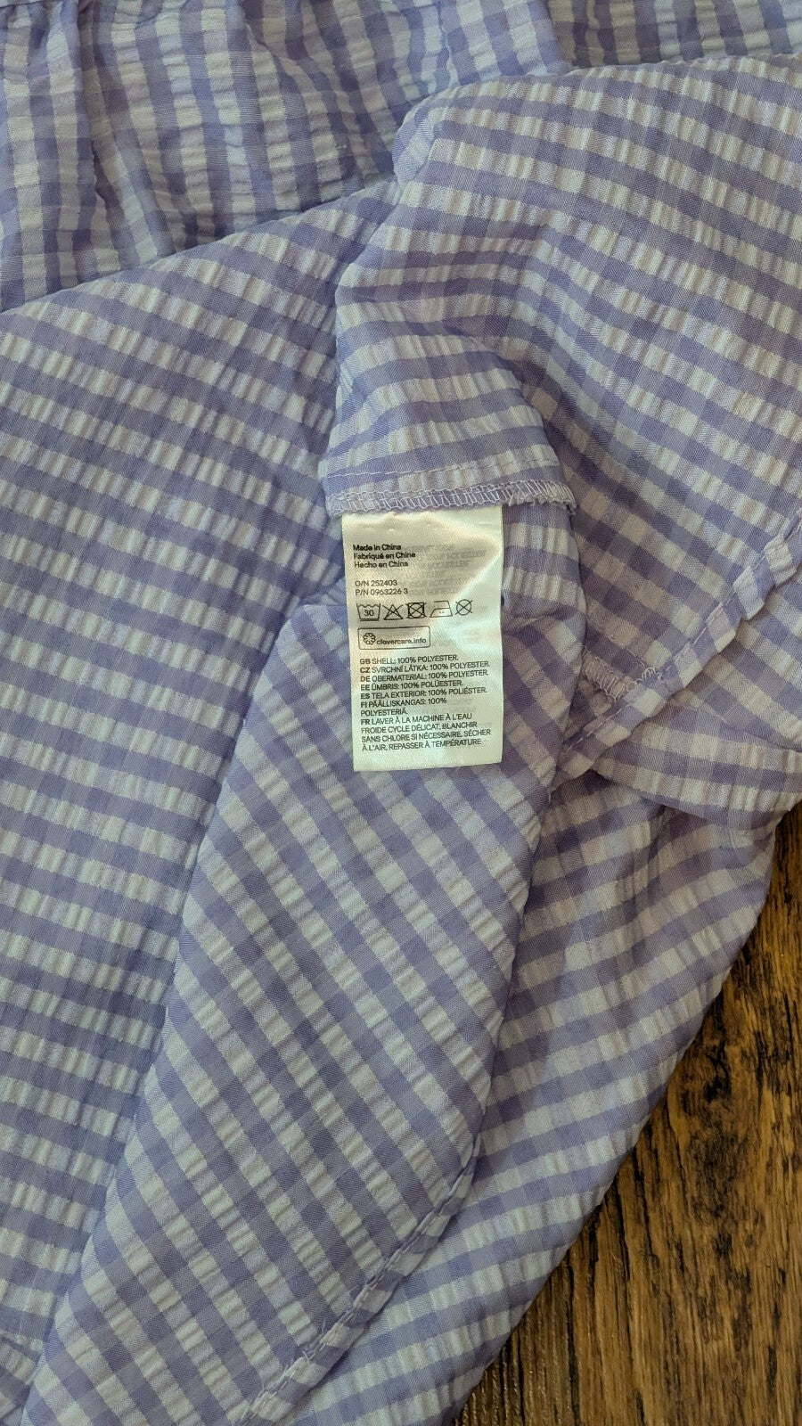 H&M Women's Check Dress - Purple - Size 10
