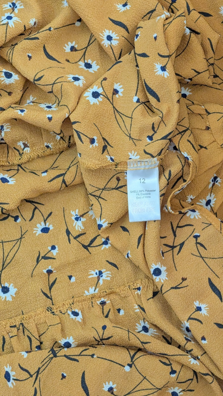 Studio Women's Floral Dress - Yellow - Size 12