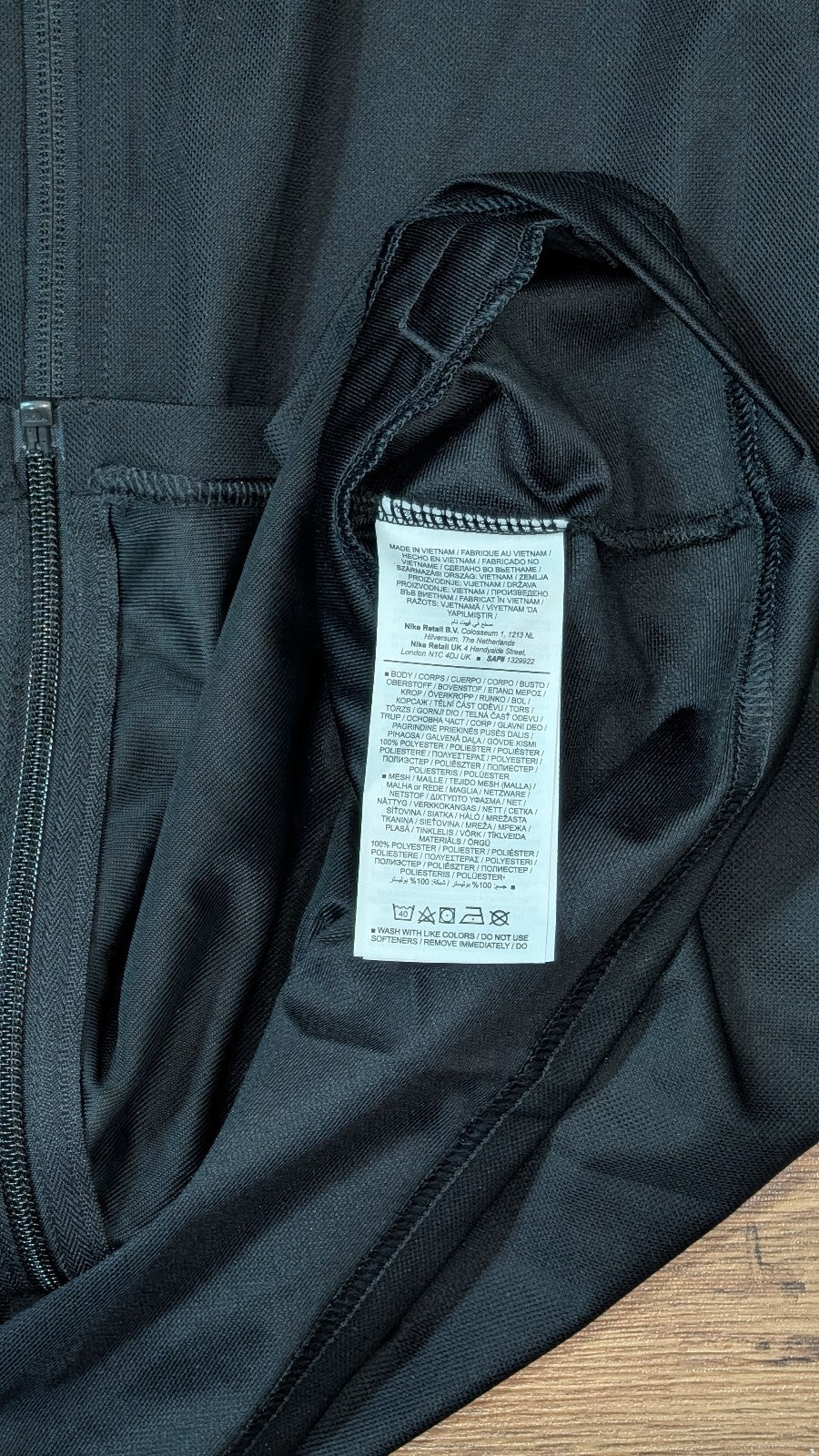 Nike Men's Slim Fit Jacket - Black - Size XXL