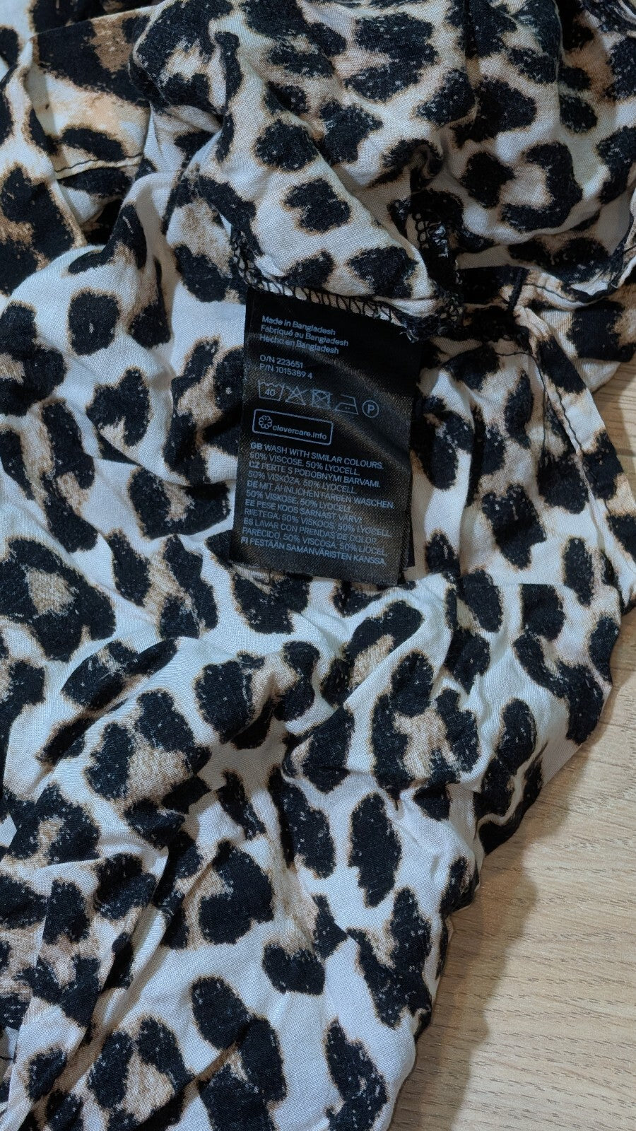 H&M Women's Leopard Print Shirt Dress - Black - Size XS