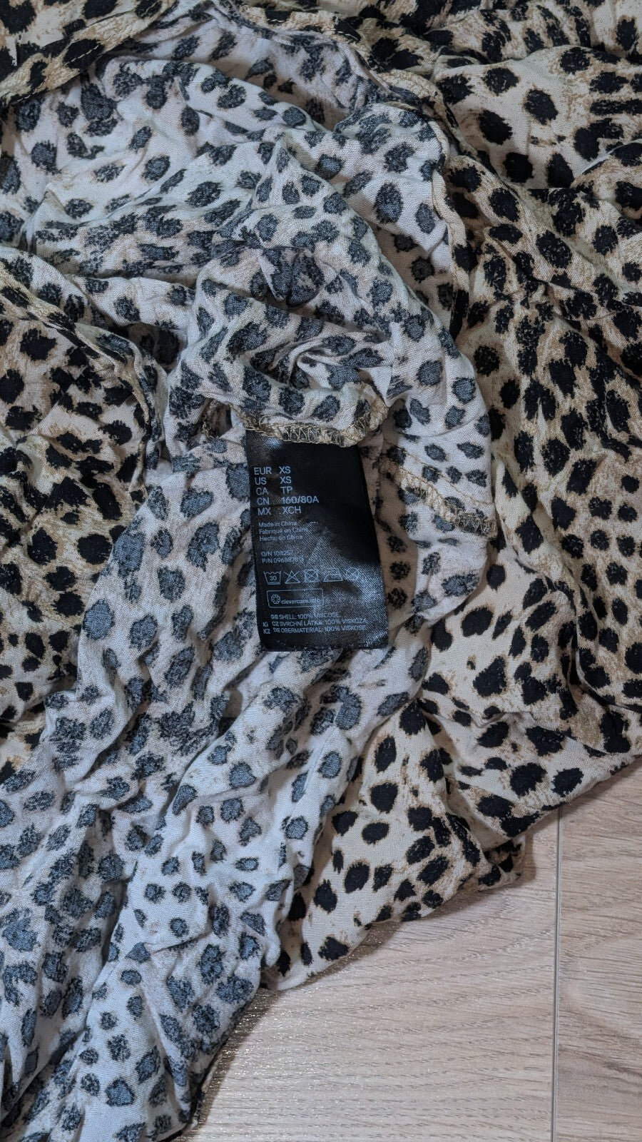 H&M Women's Leopard Print Dress - Black - Size XS