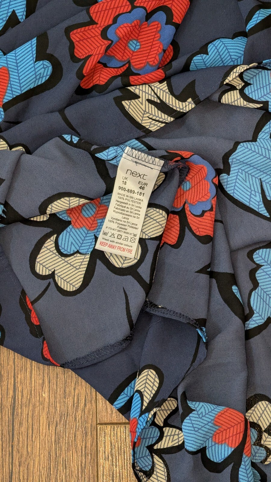Next Women's Floral Vest Shirt - Navy - Size 18