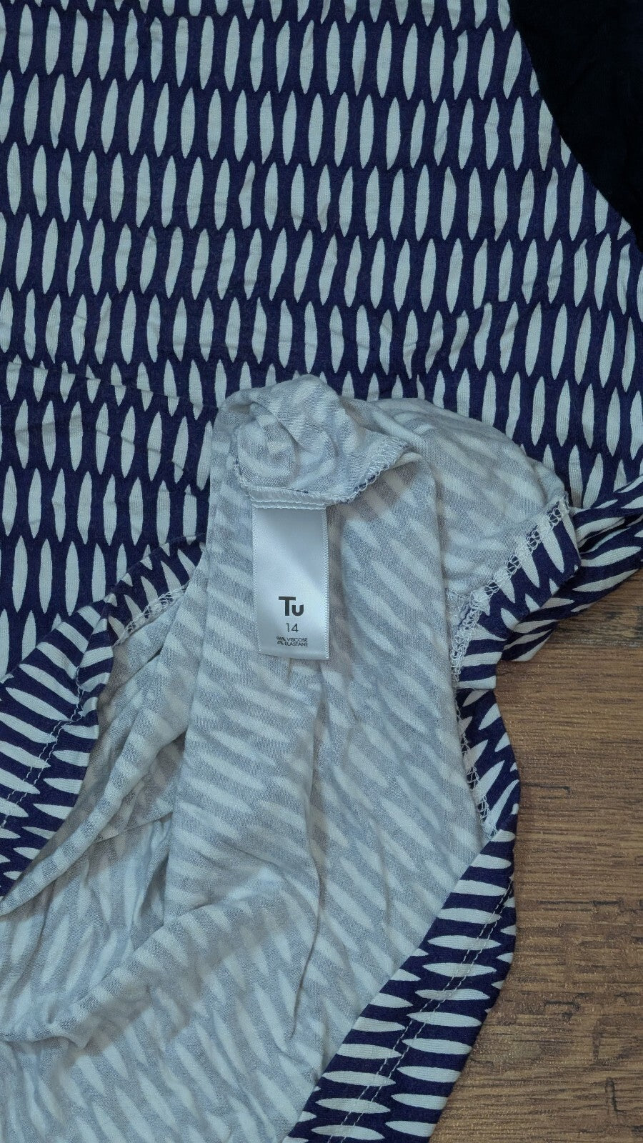 Tu Women's Vest T Shirt - Blue - Size 14
