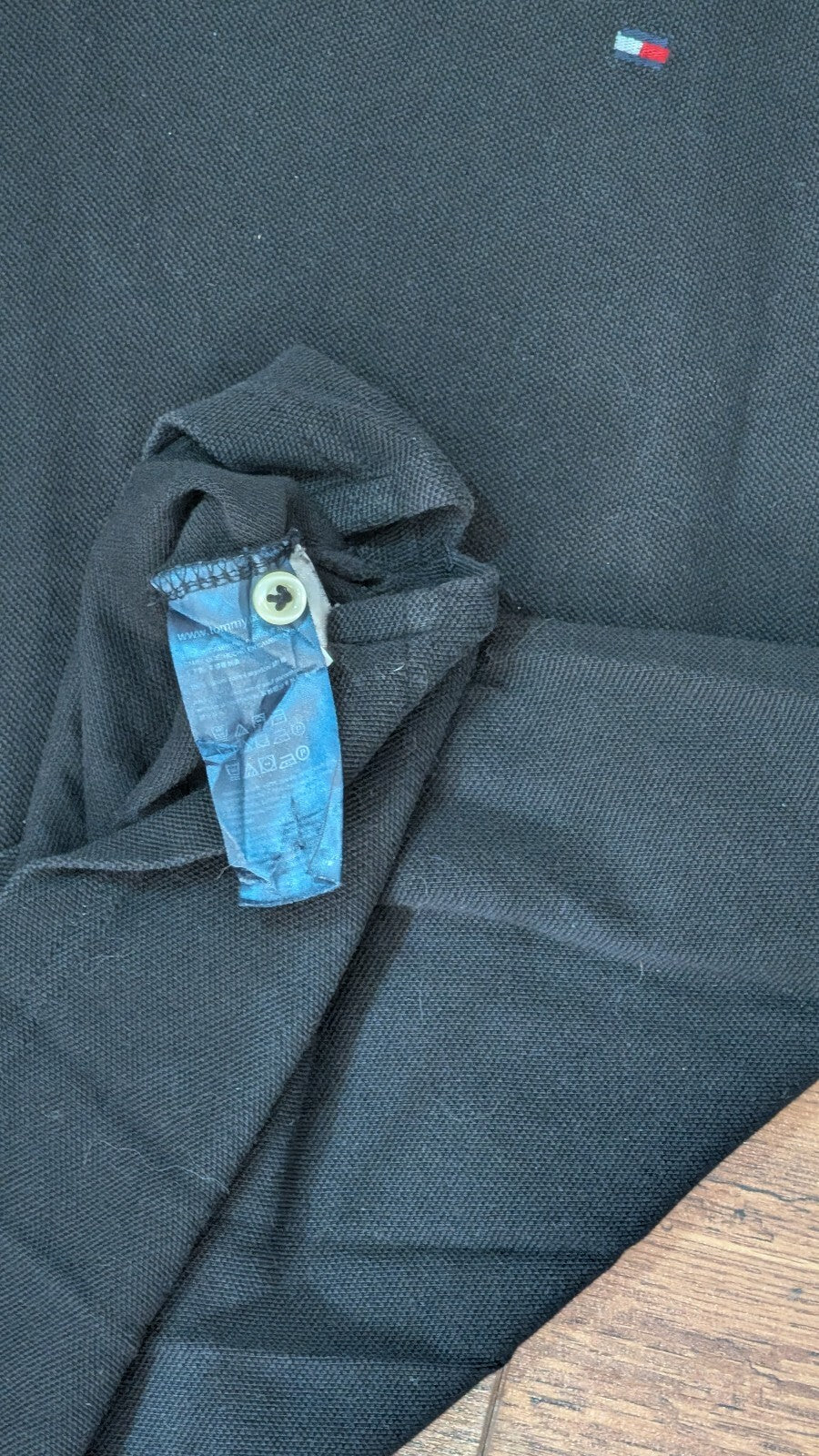 Tommy Hilfiger Men's Polo T Shirt - Black - Size XL