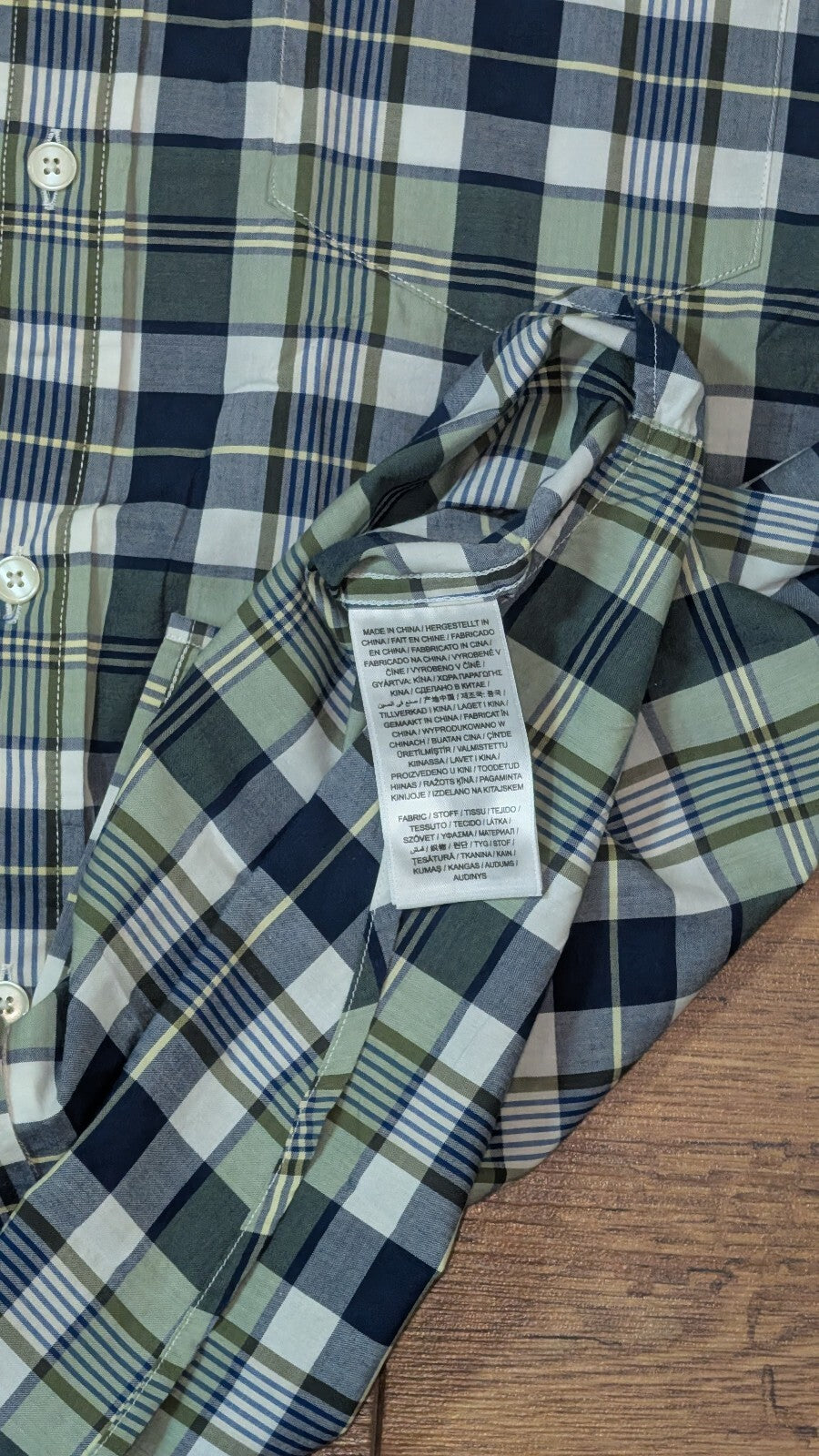 Gant Men's Check Shirt - Green - Size Large