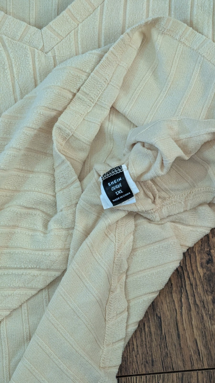 Shein Women's T Shirt - Beige - Size 1XL