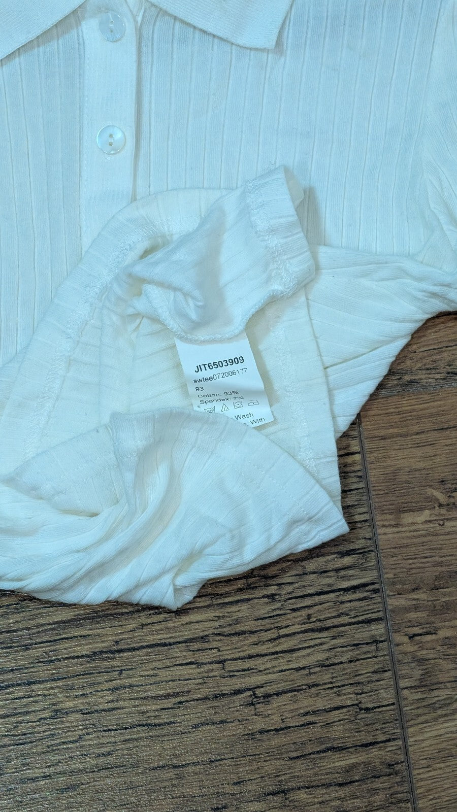 Shein Women's Polo T Shirt - White - Size Small