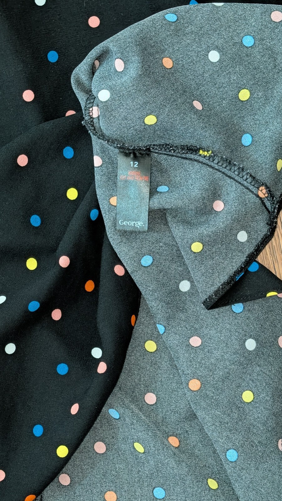 George Women's Polka Dot Dress - Black - Size 12
