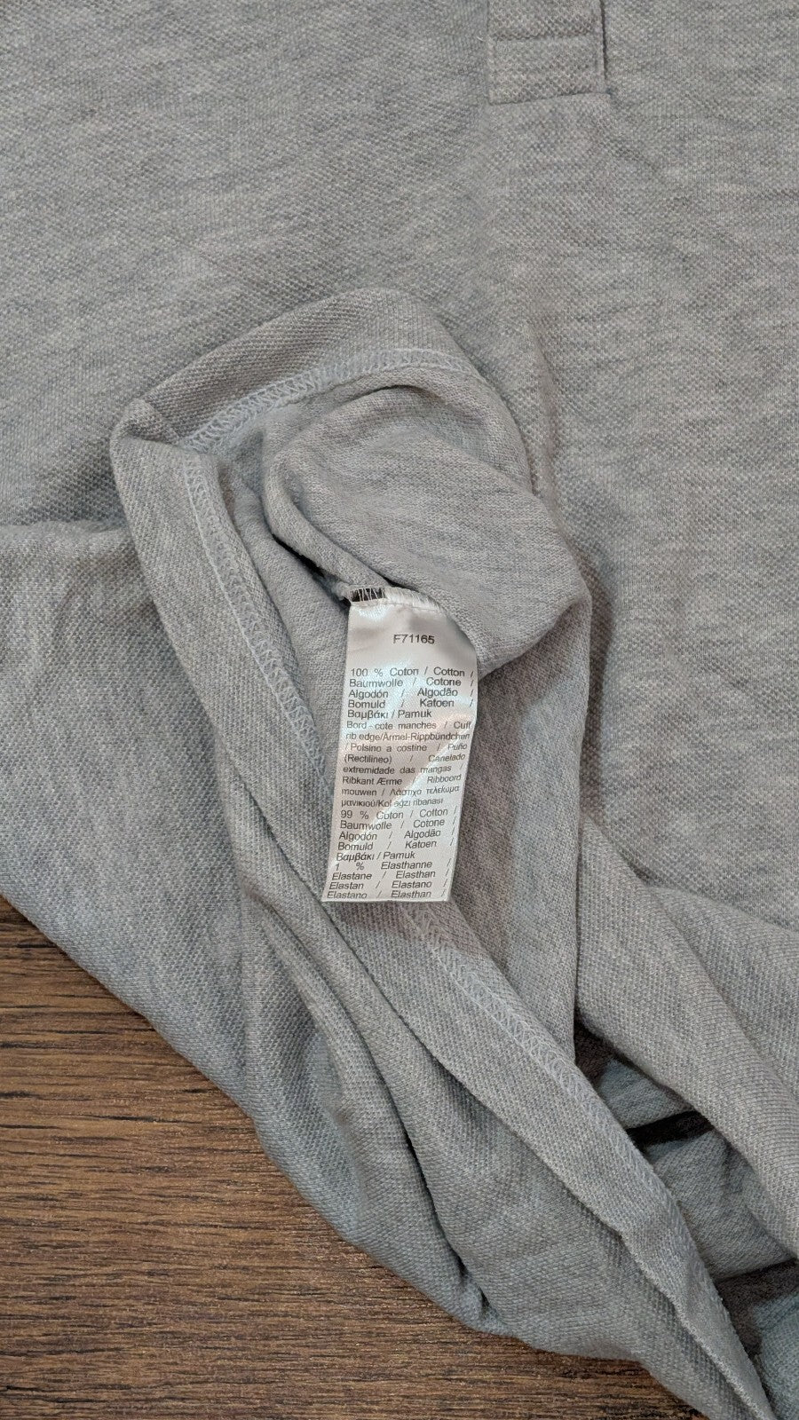 Lacoste Men's Slim Fit Polo T Shirt - Grey - Size 4 / Medium