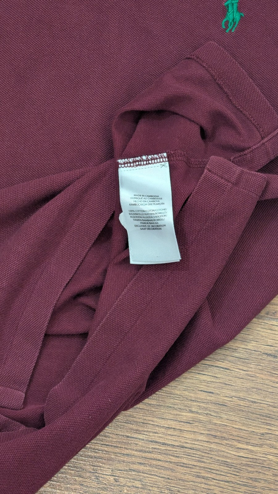 Ralph Lauren Men's Custom Slim Fit - Burgundy - Size Small
