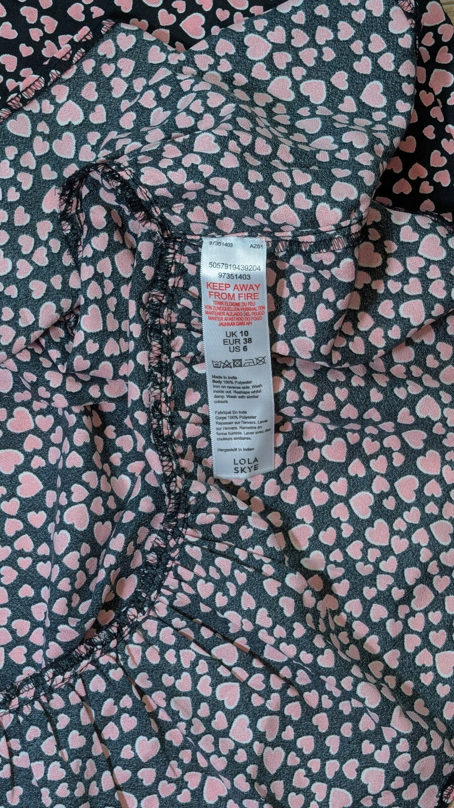 Lola Skye Women's Love heart Dress - Pink - Size 10
