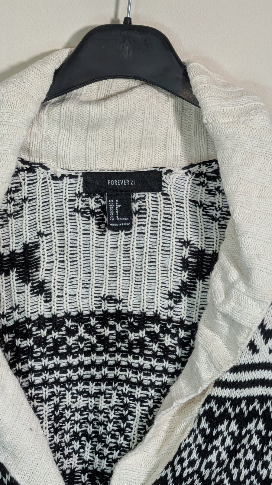 Forever 21 Women's Christmas Cardigan - White - Size Small