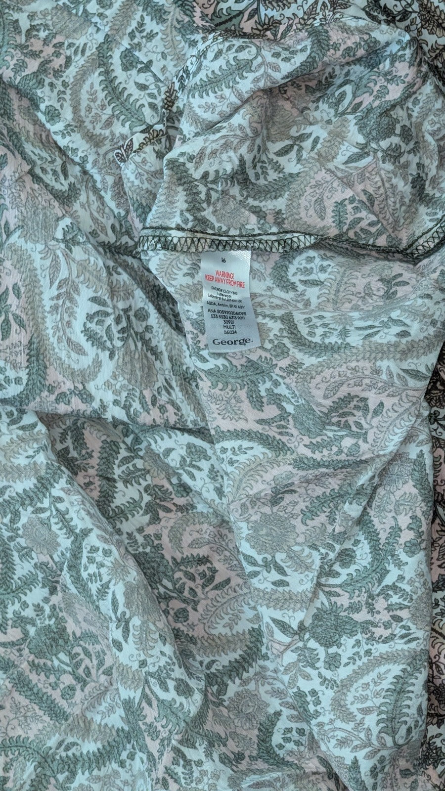 George Women's Floral Dress - Green - Size 16