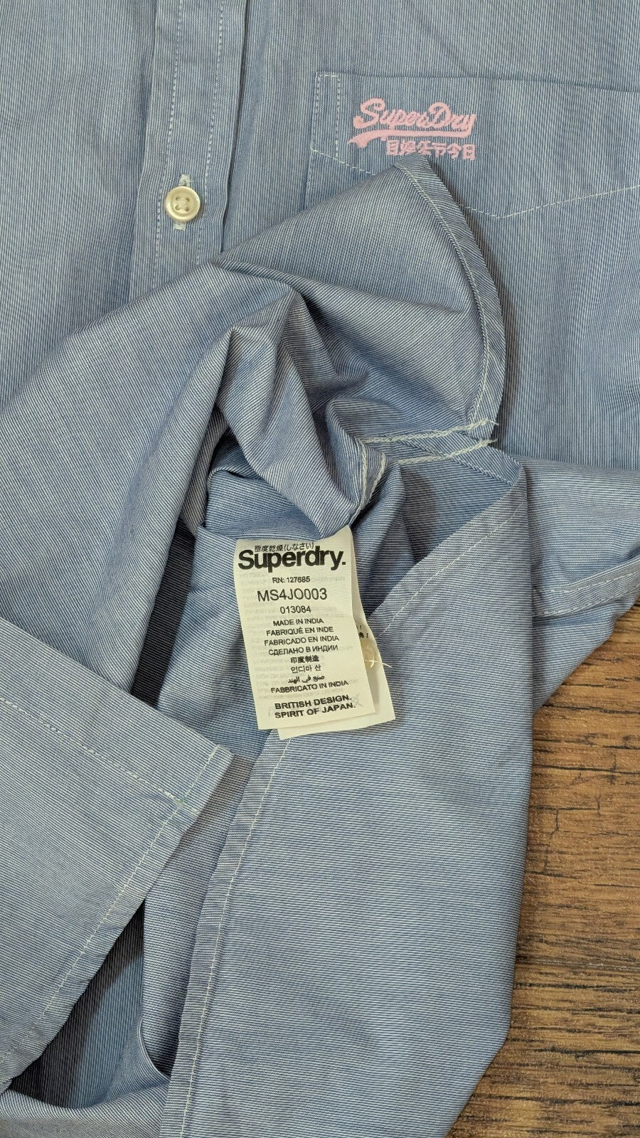 Superdry Men's Shirt - Blue - Size Small
