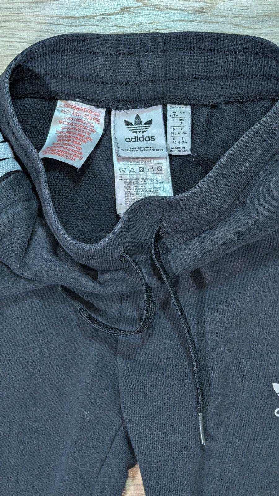 Adidas Kid's Boys Joggers - Black - Size 6-7 Years