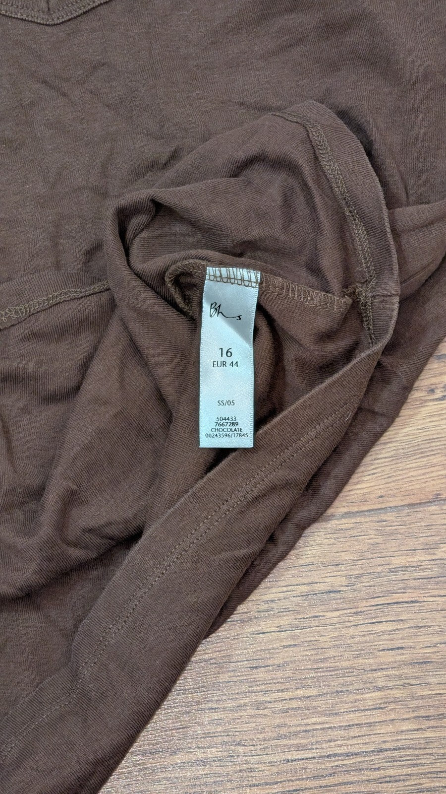 Bhs Women's Vest T Shirt - Brown - Size 16