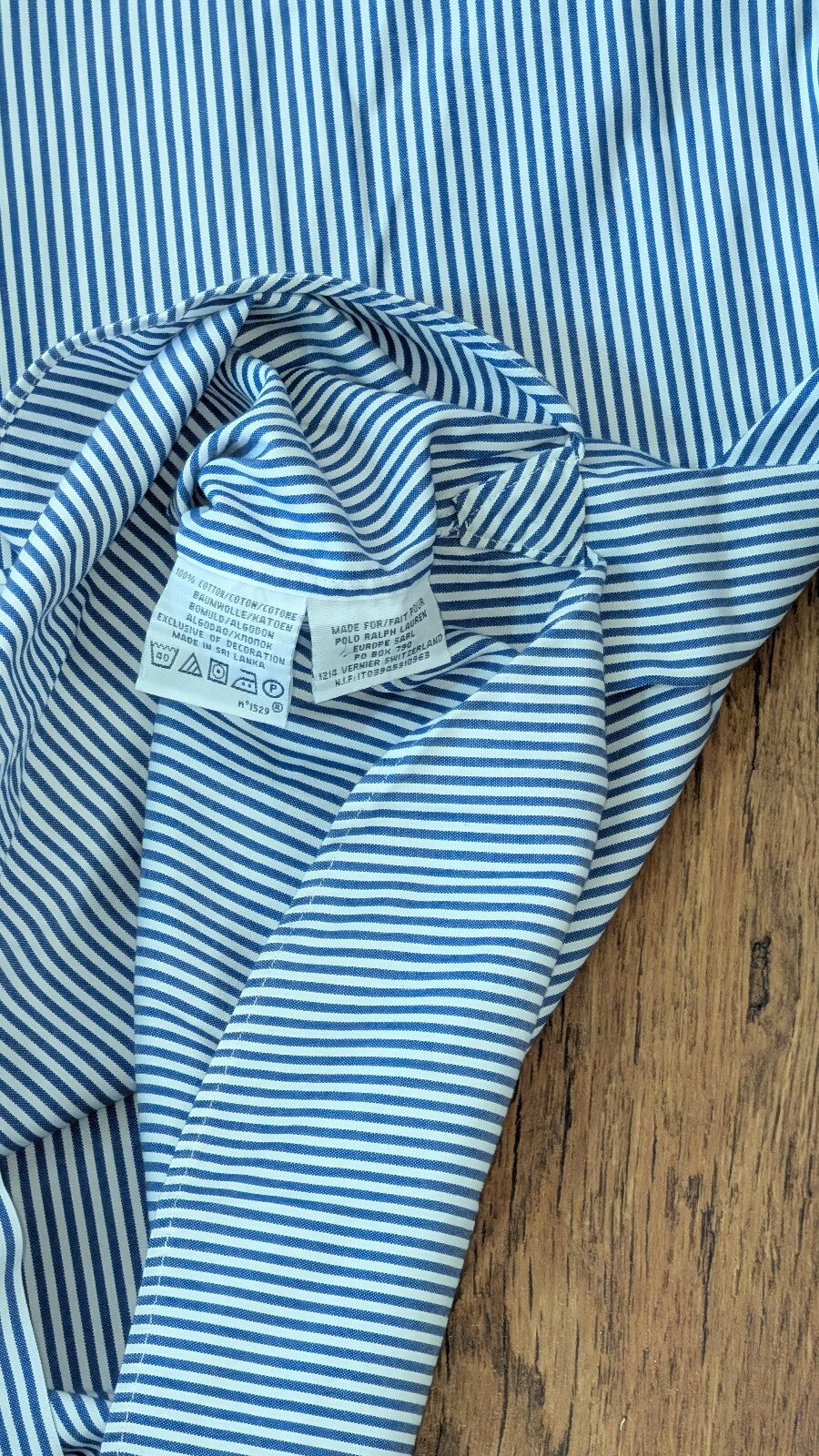 Ralph Lauren Men's Classic Fit Striped Shirt - Blue - Size XL