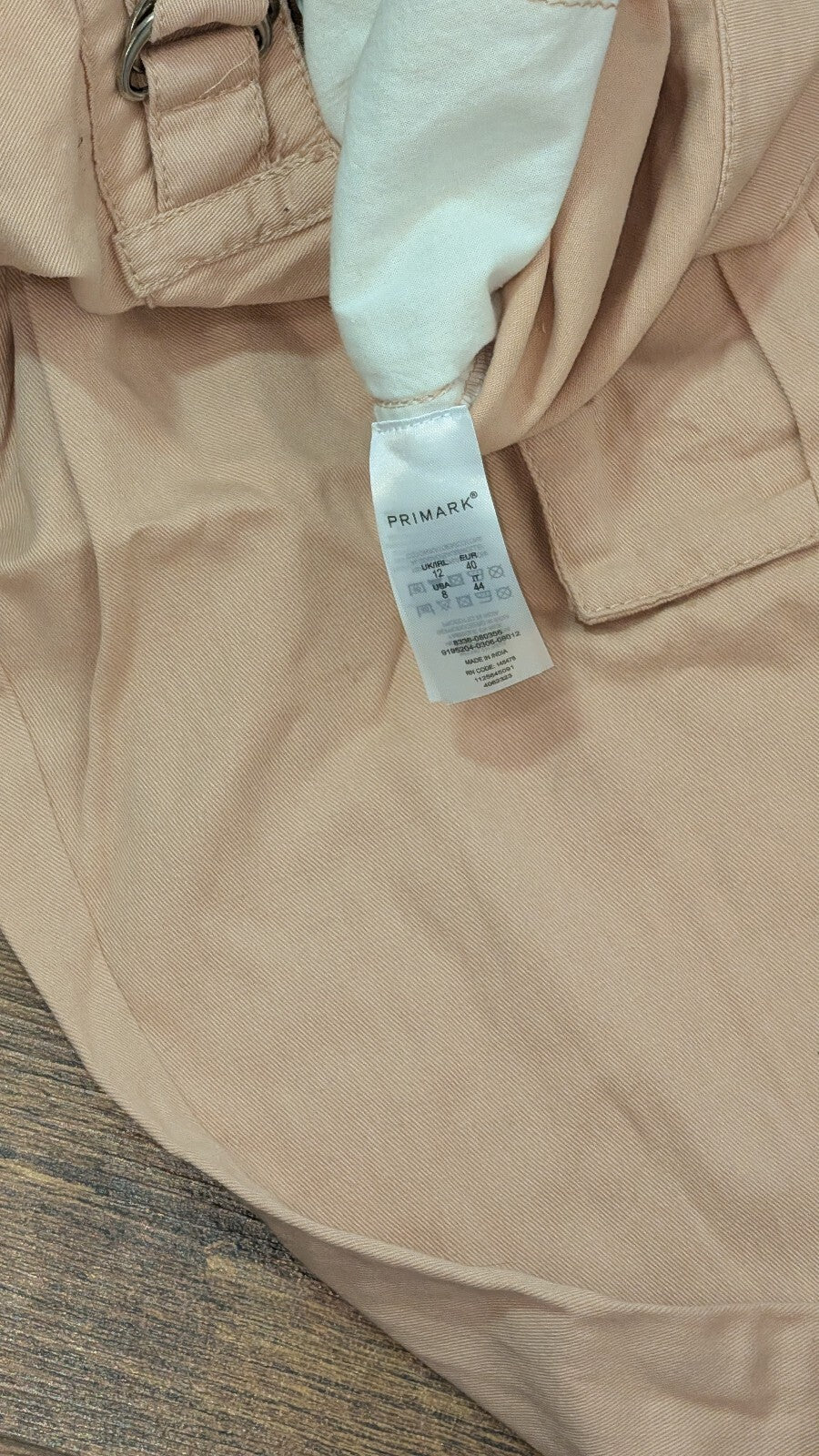 Primark Women's Cargo Trousers - Pink - Size 12