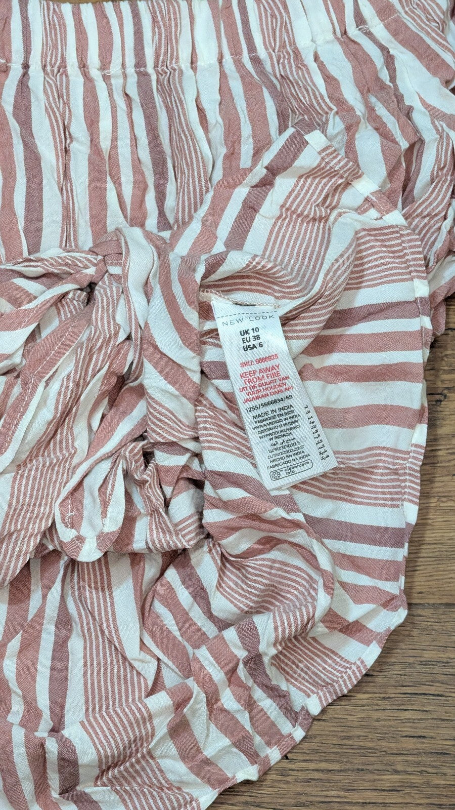 New Look Women's Striped T Shirt - Pink - Size 10