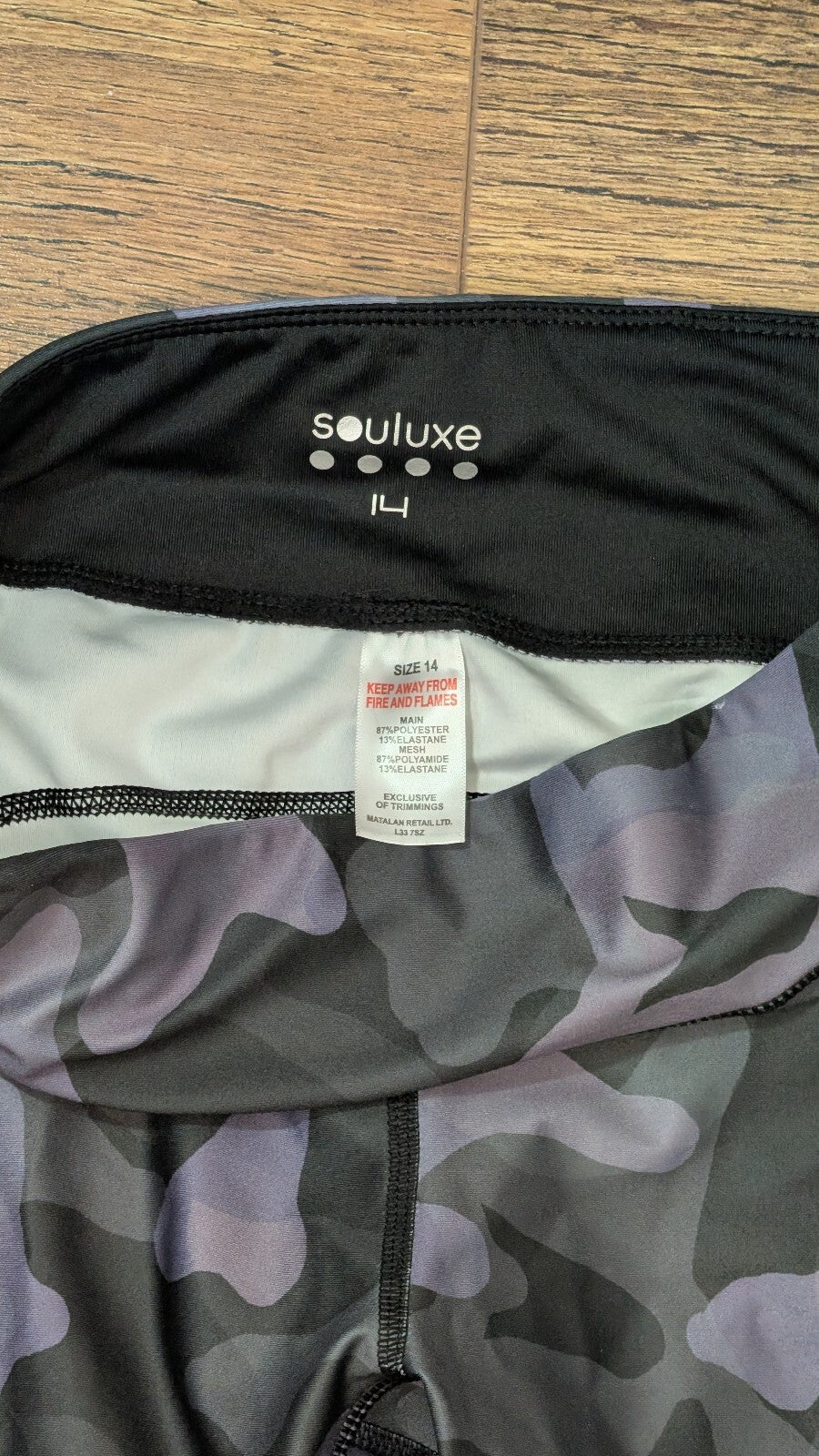 Souluxe Women's Gym Leggings - Black - Size 14