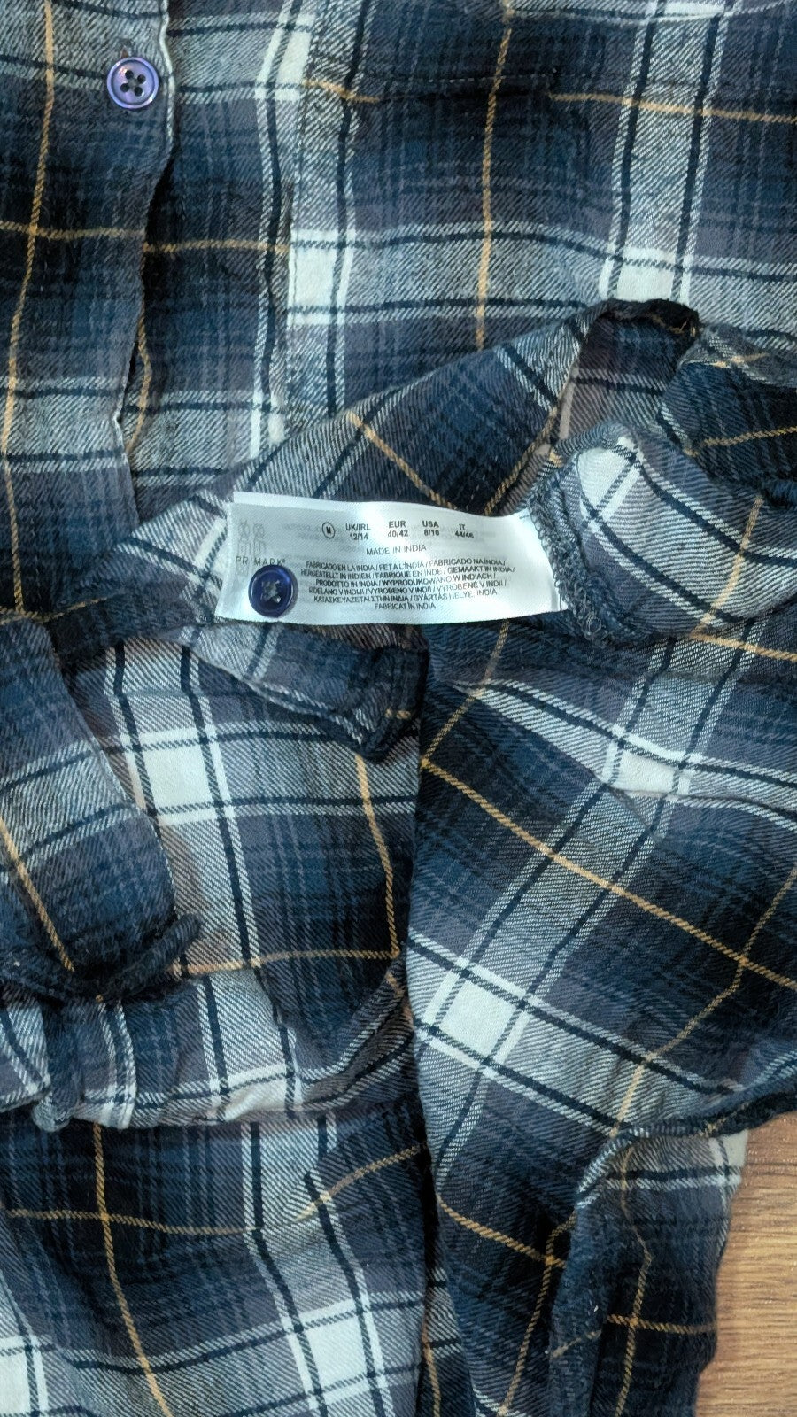Primark Women's Check Shirt - Blue - Size Medium