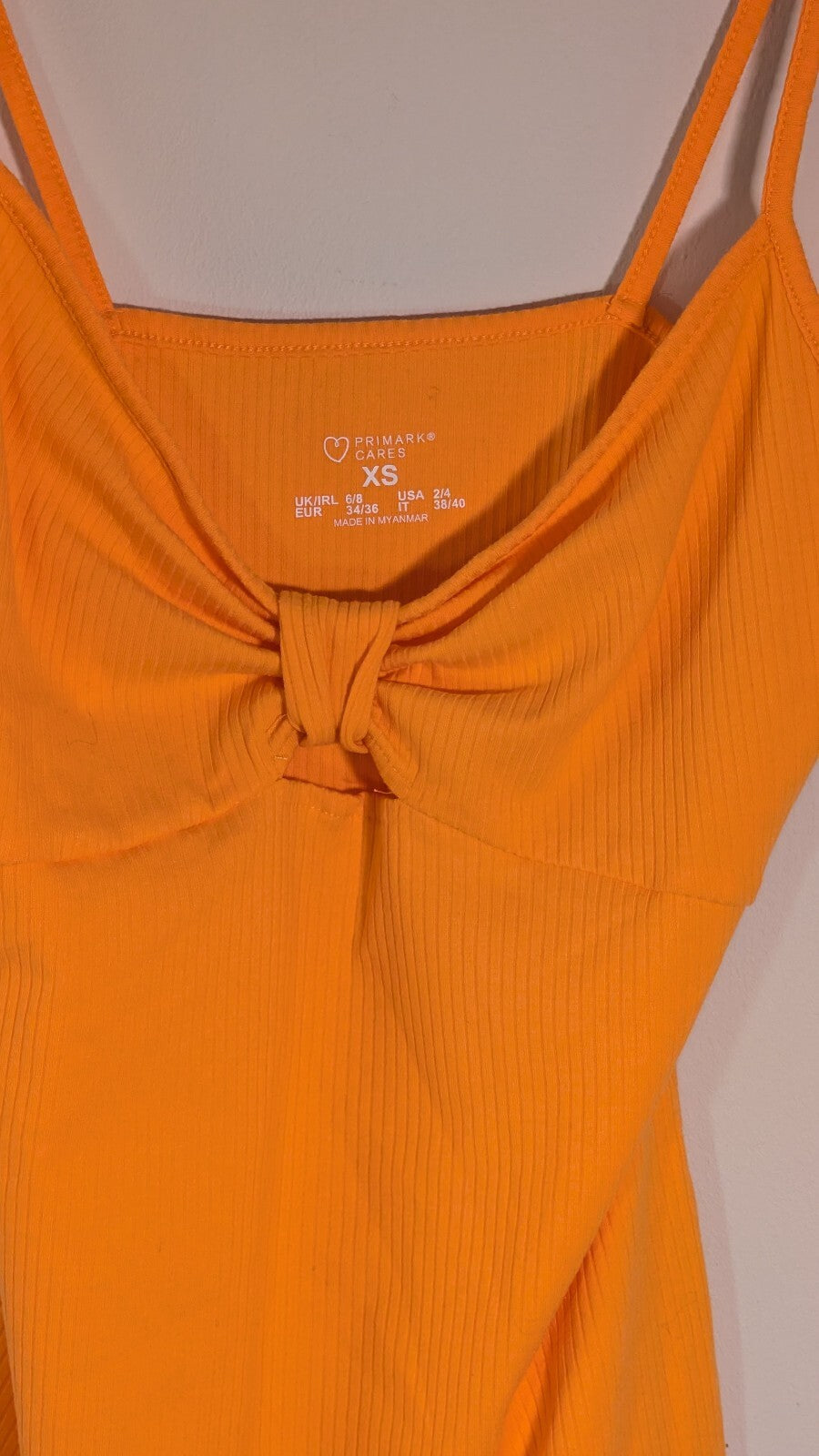 Primark Women's Dress - Orange - Size XS