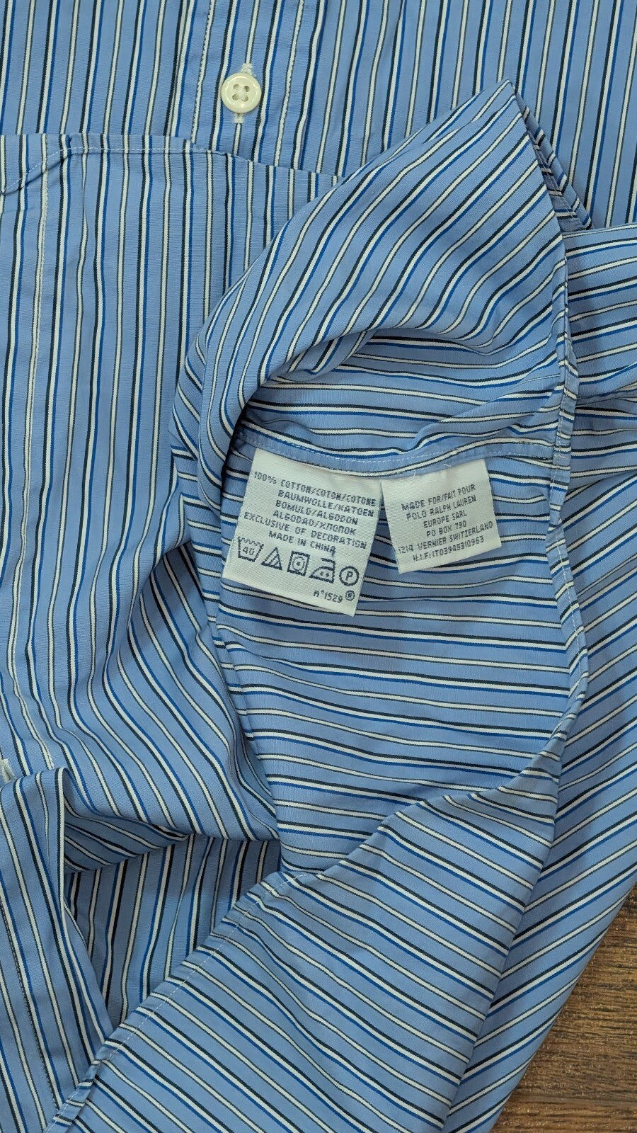Ralph Lauren Men's Classic Fit Striped Shirt - Blue - Size XL