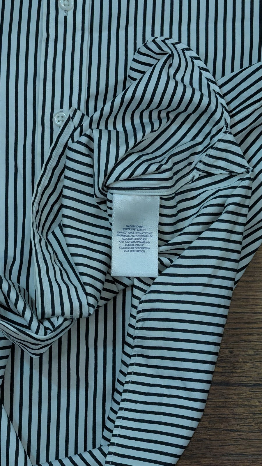 Ralph Lauren Men's Striped Shirt - Black - Size Medium
