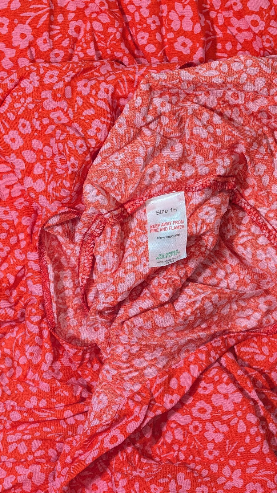 Papaya Women's Floral Dress - Red - Size 16