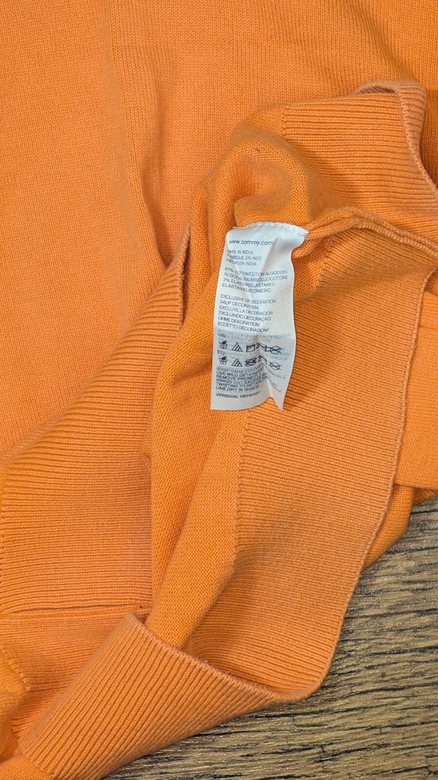 Tommy Hilfiger Men's Sweatshirt Jumper - Orange - Size Medium